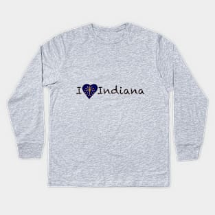 I Love Indiana Kids Long Sleeve T-Shirt